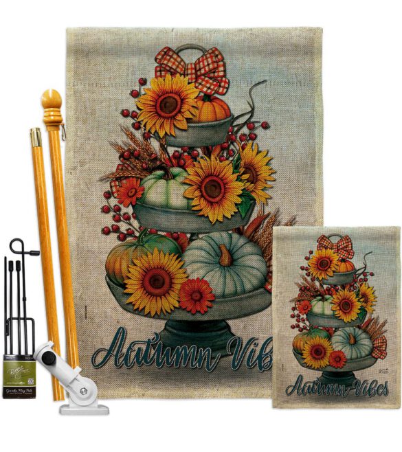 Autumn Vibes - Harvest Autumn Fall Vertical Impressions Decorative Flags HG130418 Made In USA - Image 28