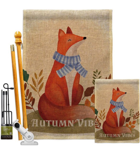 Autumn Fox - Harvest Autumn Fall Vertical Impressions Decorative Flags HG130426 Made In USA - Image 28