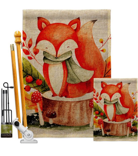 Autumn Fox - Harvest & Autumn Fall Vertical Impressions Decorative Flags HG137595 Made In USA - Image 19