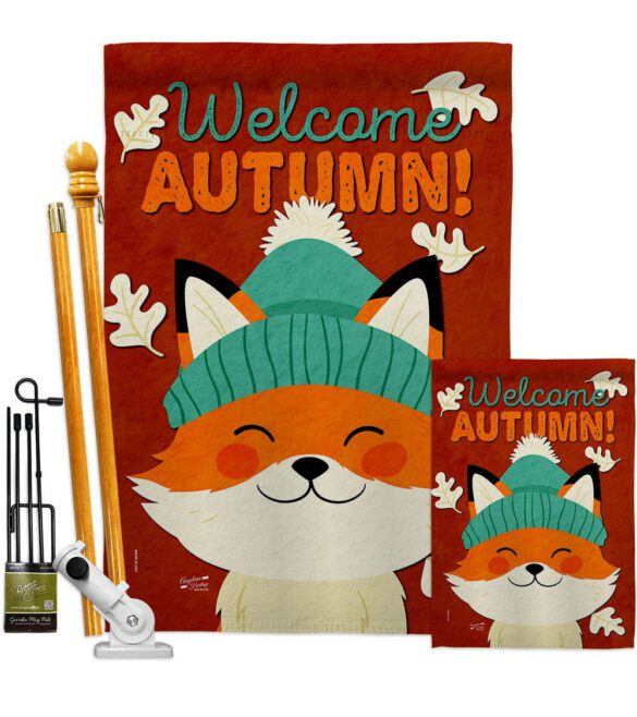 Autumn Foxy - Harvest & Autumn Fall Vertical Impressions Decorative Flags HG137608 Made In USA - Image 7
