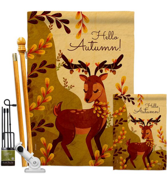Autumn Deer - Harvest & Autumn Fall Vertical Impressions Decorative Flags HG137626 Made In USA - Image 7