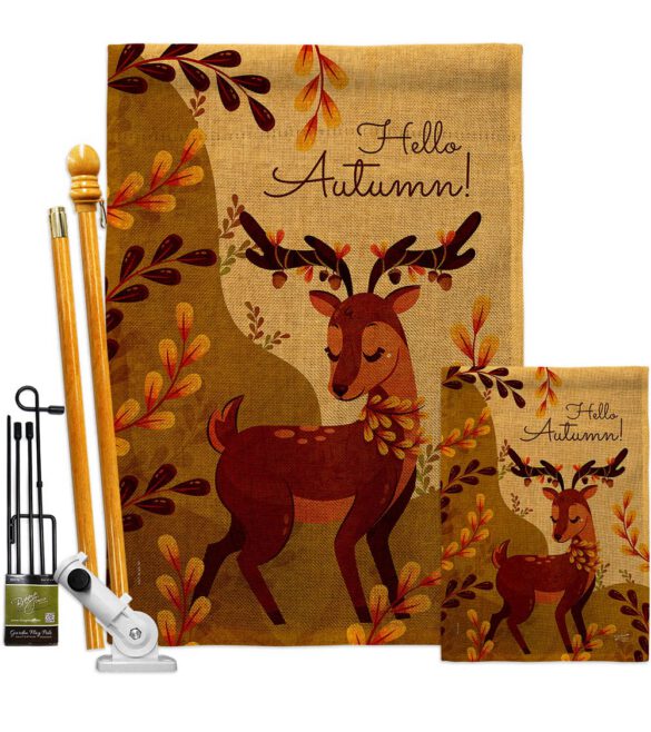 Autumn Deer - Harvest & Autumn Fall Vertical Impressions Decorative Flags HG137626 Made In USA - Image 19