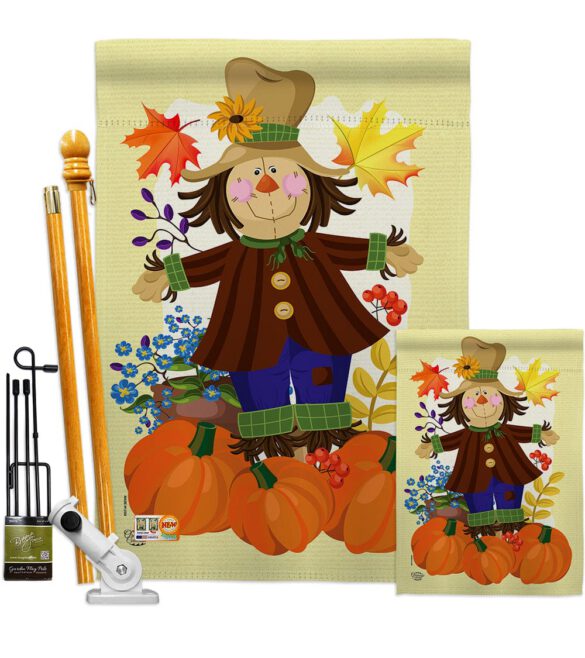 Autumn Scarecrow - Harvest & Autumn Fall Vertical Impressions Decorative Flags HG192120 Made In USA - Image 7