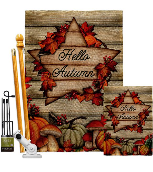 Autumn Farmhouse - Harvest & Autumn Fall Vertical Impressions Decorative Flags HG192704 Made In USA - Image 19