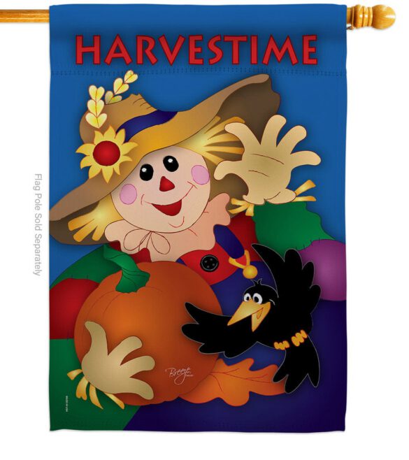 Harvestime - Harvest & Autumn Fall Vertical Impressions Decorative Flags HG113031 Made In USA - Image 2