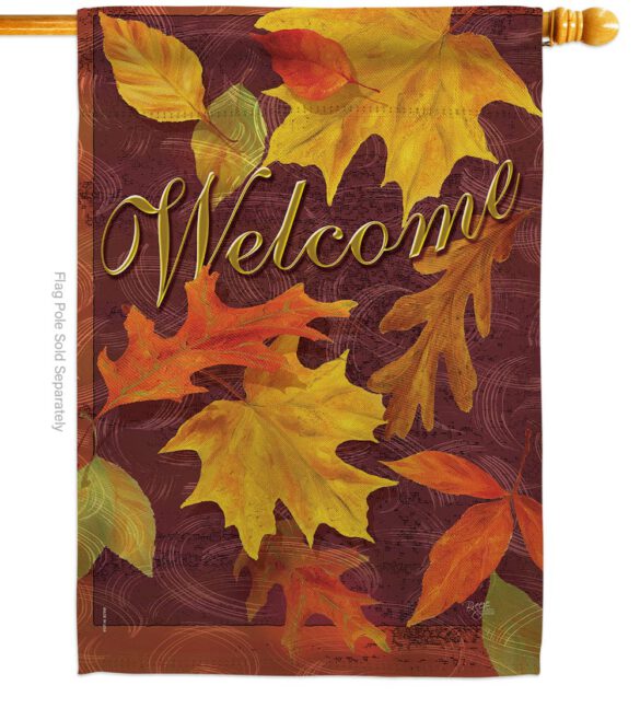 Fall Leaves - Harvest & Autumn Fall Vertical Impressions Decorative Flags HG113047 Made In USA - Image 2