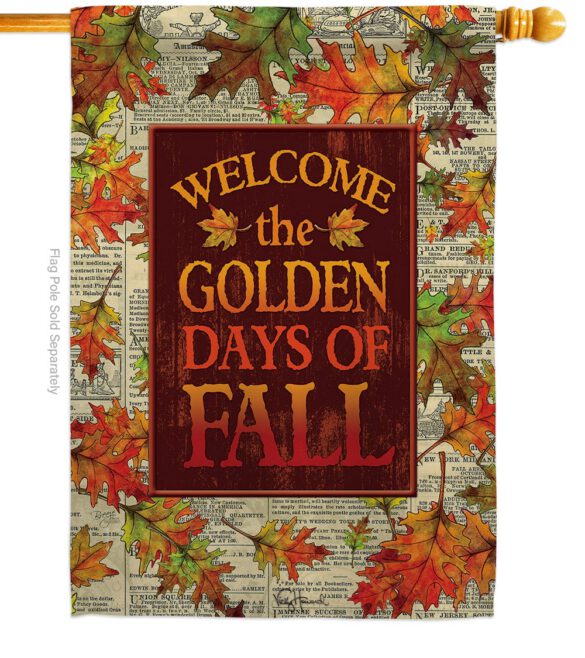 Golden Fall - Harvest & Autumn Fall Vertical Impressions Decorative Flags HG113101 Made In USA - Image 2