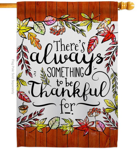 Always Something Thankful - Harvest & Autumn Fall Vertical Impressions Decorative Flags HG113112 Made In USA - Image 3