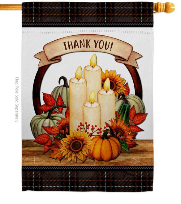 Autumn Candles - Harvest & Autumn Fall Vertical Impressions Decorative Flags HG113114 Made In USA - Image 3