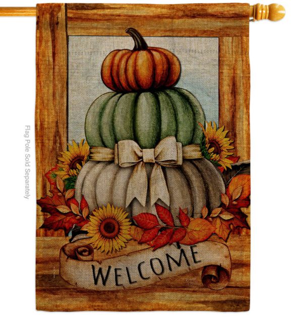 Fall Pumpkin Trio - Harvest & Autumn Fall Vertical Impressions Decorative Flags HG113116 Made In USA - Image 14