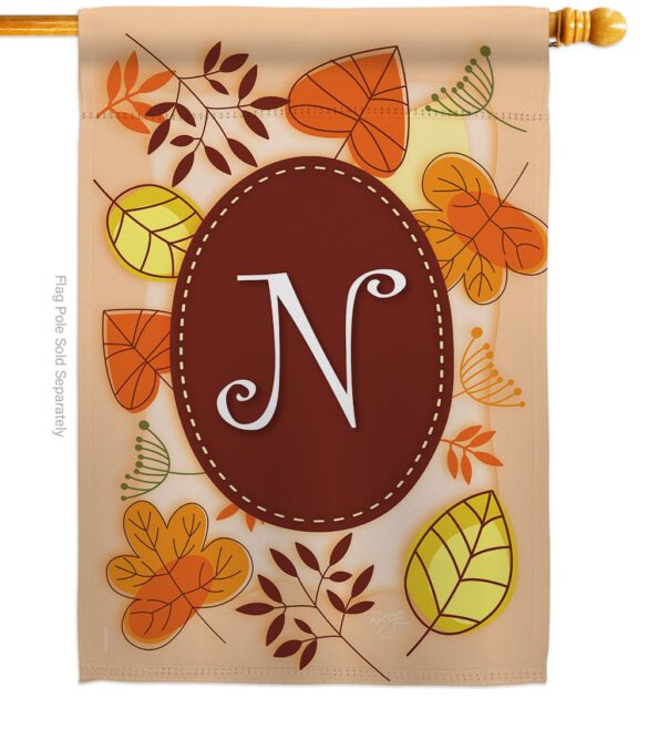 Autumn N Initial - Harvest & Autumn Fall Vertical Impressions Decorative Flags HG130040 Made In USA - Image 3
