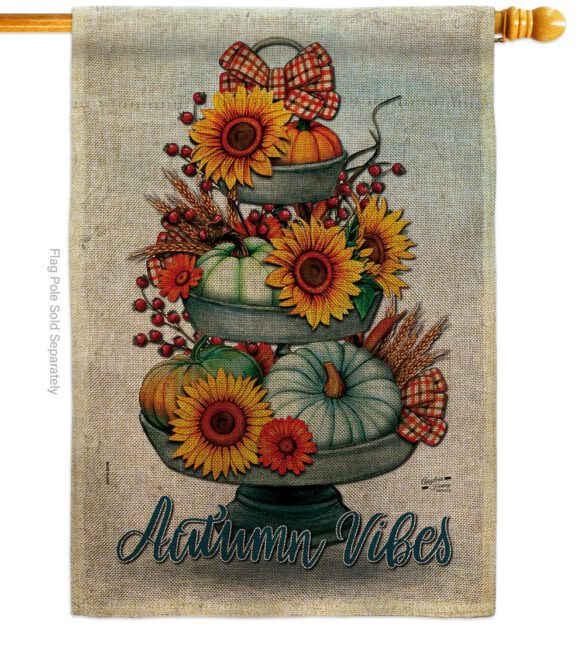 Autumn Vibes - Harvest Autumn Fall Vertical Impressions Decorative Flags HG130418 Made In USA - Image 24