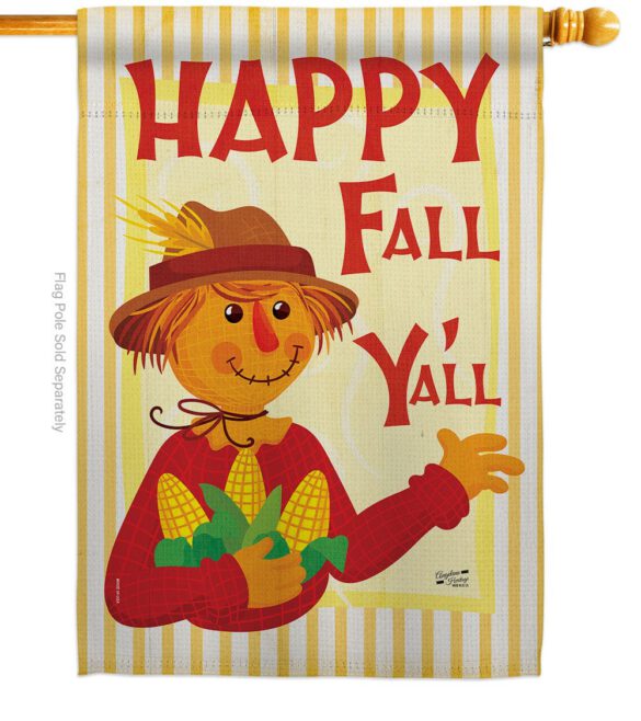 Fall Scarecrow - Harvest & Autumn Fall Vertical Impressions Decorative Flags HG137564 Made In USA - Image 2