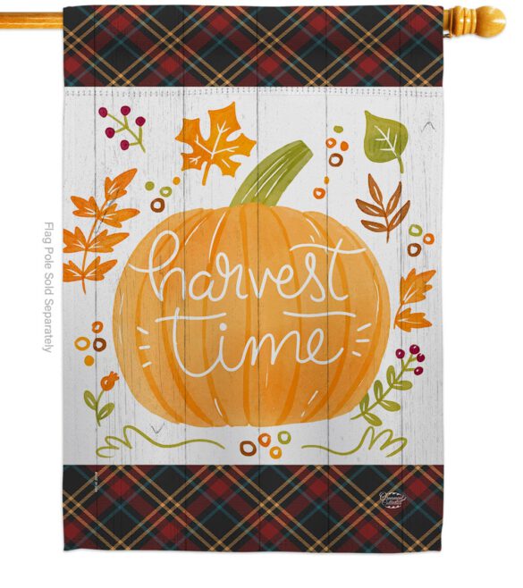 Harvest Time - Harvest & Autumn Fall Vertical Impressions Decorative Flags HG192274 Made In USA - Image 2