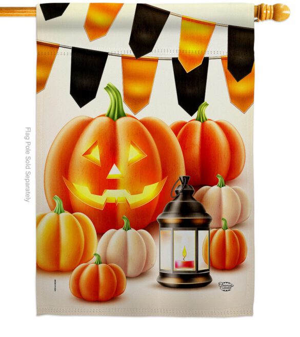 Halloween Lantern - Harvest & Autumn Fall Vertical Impressions Decorative Flags HG192680 Made In USA - Image 2