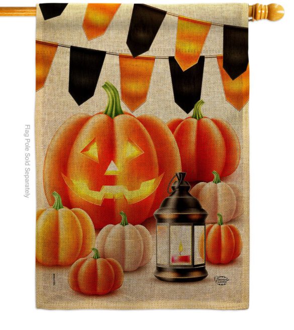 Halloween Lantern - Harvest & Autumn Fall Vertical Impressions Decorative Flags HG192680 Made In USA - Image 14