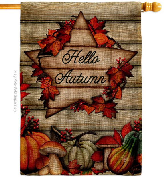 Autumn Farmhouse - Harvest & Autumn Fall Vertical Impressions Decorative Flags HG192704 Made In USA - Image 15