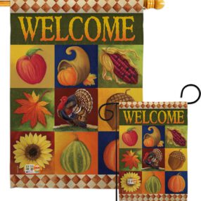 Autumn Collage - Harvest & Autumn Fall Vertical Impressions Decorative Flags HG113046 Made In USA