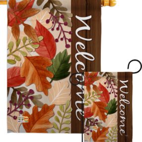 Autumn Leaves - Harvest & Autumn Fall Vertical Impressions Decorative Flags HG113082 Made In USA
