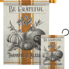 Autumn Farmhouse - Harvest & Autumn Fall Vertical Impressions Decorative Flags HG113097 Made In USA