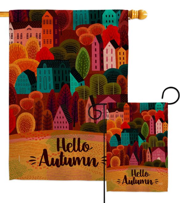 Autumn Calling - Harvest & Autumn Fall Vertical Impressions Decorative Flags HG130288 Made In USA