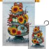 Autumn Vibes - Harvest Autumn Fall Vertical Impressions Decorative Flags HG130418 Made In USA