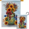 Autumn Milkcan - Harvest Autumn Fall Vertical Impressions Decorative Flags HG130421 Made In USA