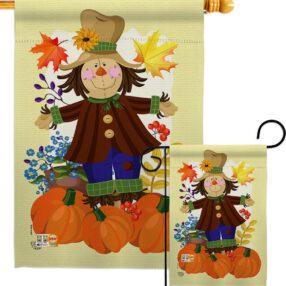 Autumn Scarecrow - Harvest & Autumn Fall Vertical Impressions Decorative Flags HG192120 Made In USA