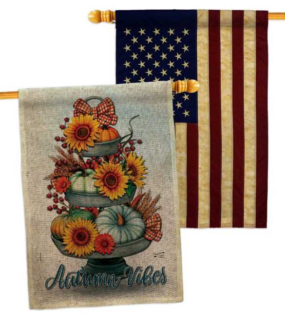 Autumn Vibes - Harvest Autumn Fall Vertical Impressions Decorative Flags HG130418 Made In USA - Image 30