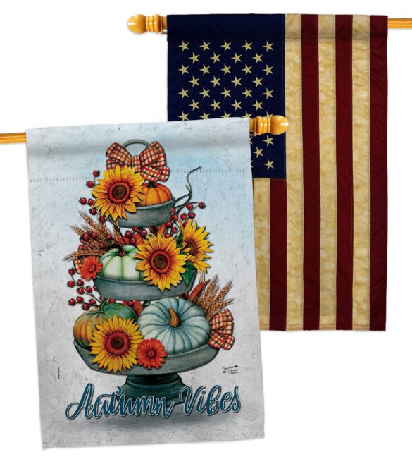 Autumn Vibes - Harvest Autumn Fall Vertical Impressions Decorative Flags HG130418 Made In USA - Image 9
