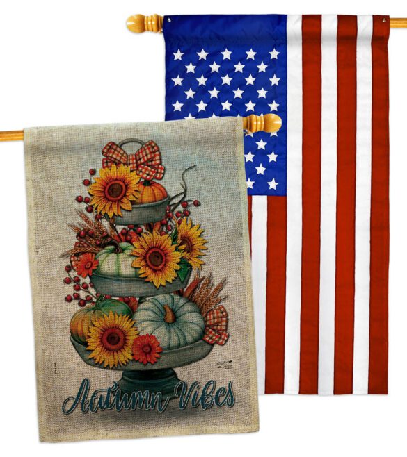 Autumn Vibes - Harvest Autumn Fall Vertical Impressions Decorative Flags HG130418 Made In USA - Image 32