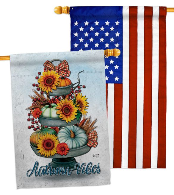 Autumn Vibes - Harvest Autumn Fall Vertical Impressions Decorative Flags HG130418 Made In USA - Image 11