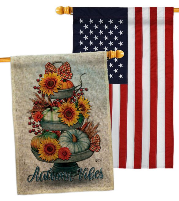 Autumn Vibes - Harvest Autumn Fall Vertical Impressions Decorative Flags HG130418 Made In USA - Image 37