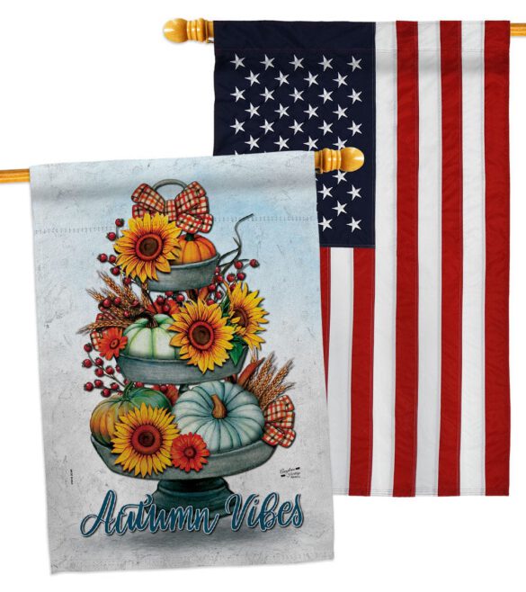Autumn Vibes - Harvest Autumn Fall Vertical Impressions Decorative Flags HG130418 Made In USA - Image 16