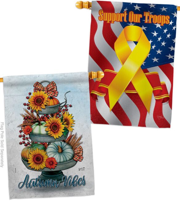 Autumn Vibes - Harvest Autumn Fall Vertical Impressions Decorative Flags HG130418 Made In USA - Image 15