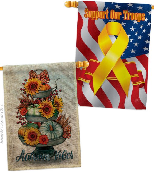 Autumn Vibes - Harvest Autumn Fall Vertical Impressions Decorative Flags HG130418 Made In USA - Image 36