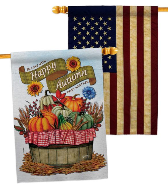 Cozy Autumn - Harvest Autumn Fall Vertical Impressions Decorative Flags HG130420 Made In USA - Image 8