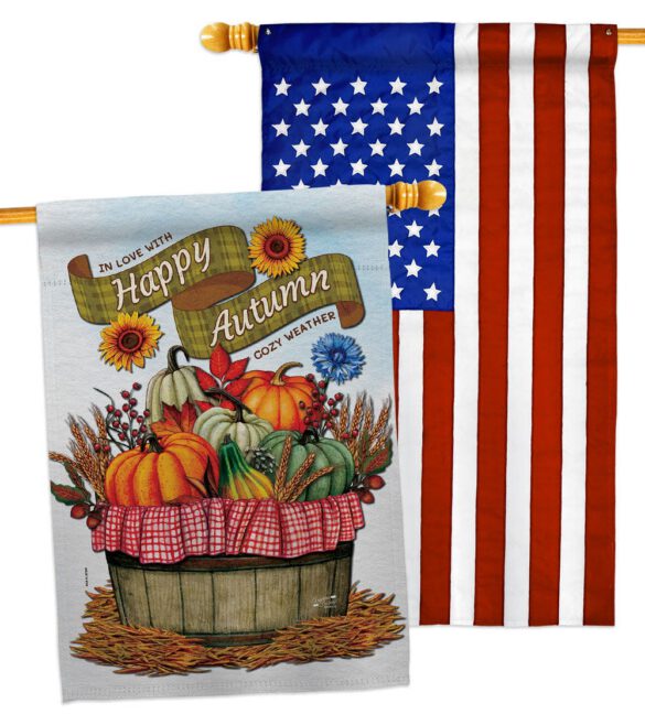 Cozy Autumn - Harvest Autumn Fall Vertical Impressions Decorative Flags HG130420 Made In USA - Image 10