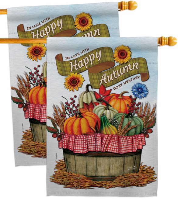 Cozy Autumn - Harvest Autumn Fall Vertical Impressions Decorative Flags HG130420 Made In USA - Image 12