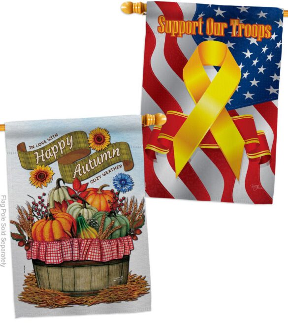 Cozy Autumn - Harvest Autumn Fall Vertical Impressions Decorative Flags HG130420 Made In USA - Image 14