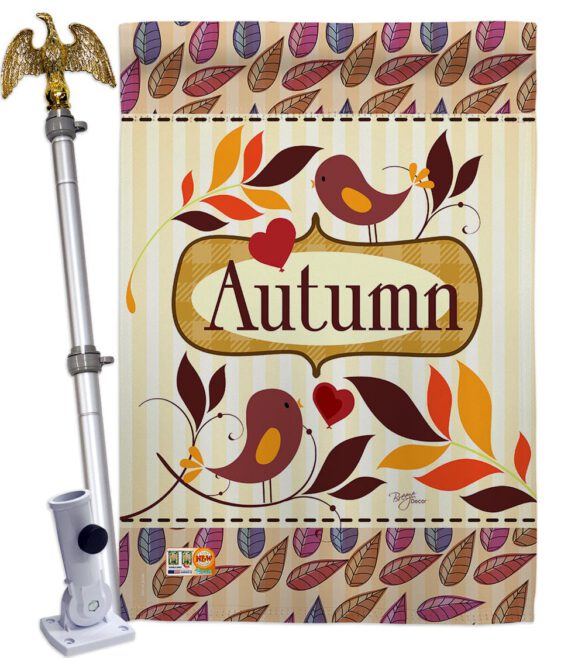 Birds Autumn - Harvest & Autumn Fall Vertical Impressions Decorative Flags HG113003 Made In USA - Image 13