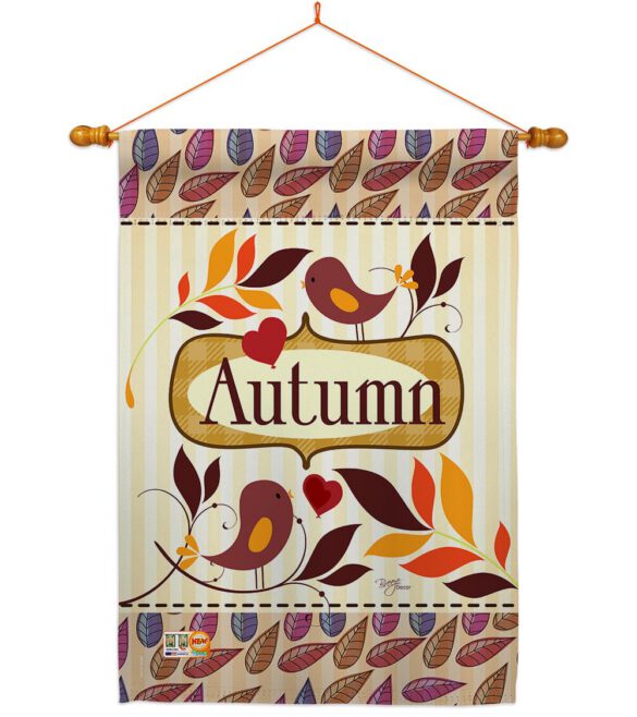 Birds Autumn - Harvest & Autumn Fall Vertical Impressions Decorative Flags HG113003 Made In USA - Image 14