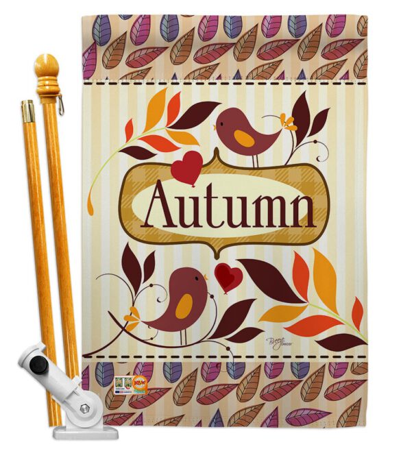 Birds Autumn - Harvest & Autumn Fall Vertical Impressions Decorative Flags HG113003 Made In USA - Image 5