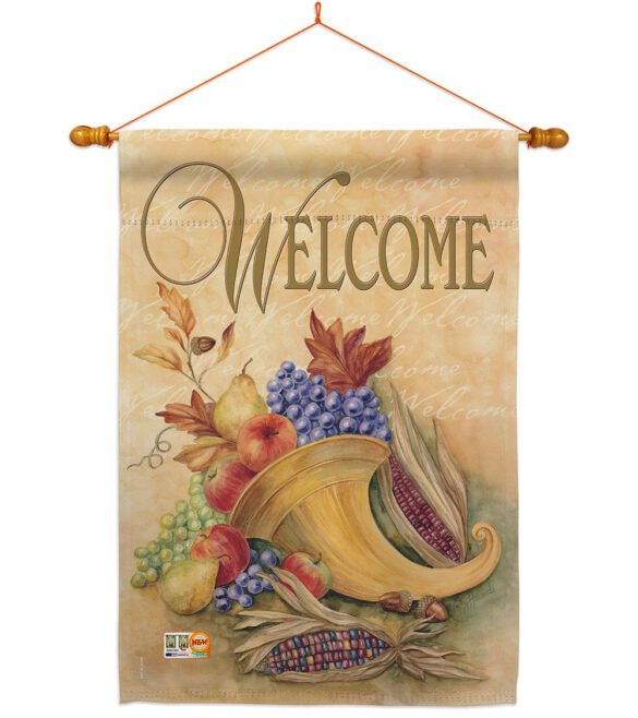 Autumn Cornucopia - Harvest & Autumn Fall Vertical Impressions Decorative Flags HG113042 Made In USA - Image 15