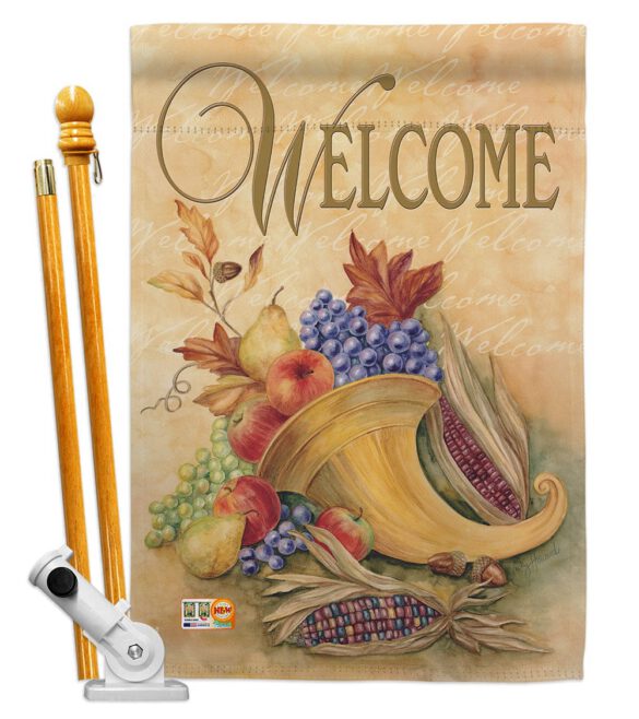 Autumn Cornucopia - Harvest & Autumn Fall Vertical Impressions Decorative Flags HG113042 Made In USA - Image 6