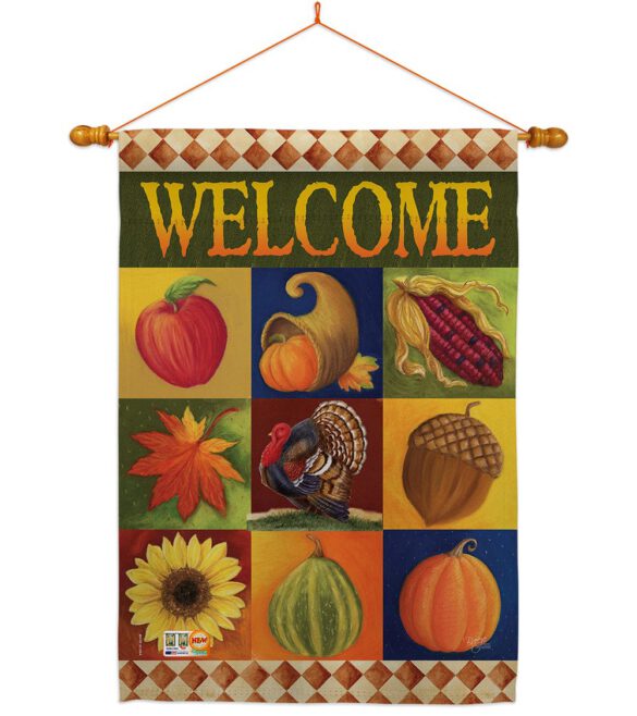 Autumn Collage - Harvest & Autumn Fall Vertical Impressions Decorative Flags HG113046 Made In USA - Image 15