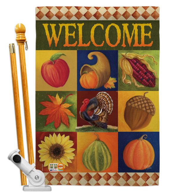Autumn Collage - Harvest & Autumn Fall Vertical Impressions Decorative Flags HG113046 Made In USA - Image 6