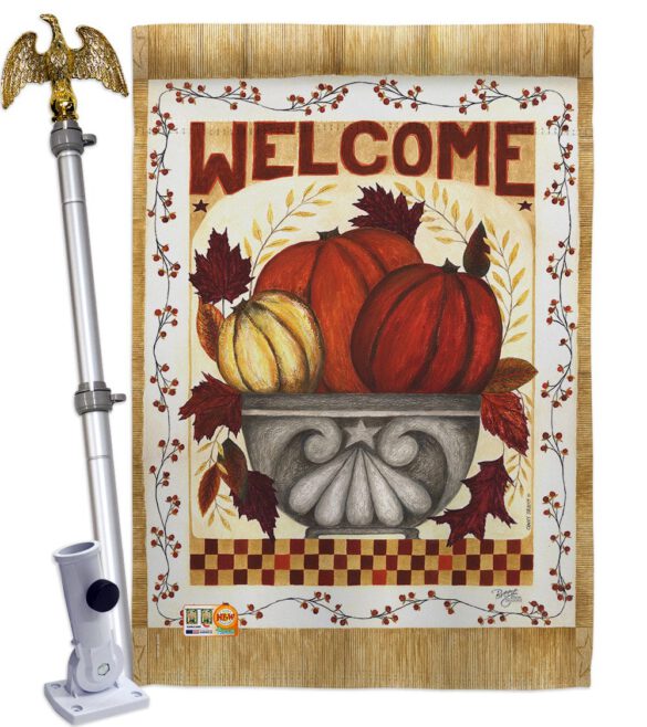 Fall Welcome - Harvest & Autumn Fall Vertical Impressions Decorative Flags HG113067 Made In USA - Image 13
