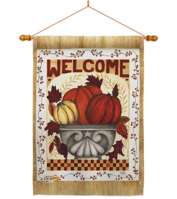 Fall Welcome - Harvest & Autumn Fall Vertical Impressions Decorative Flags HG113067 Made In USA - Image 14