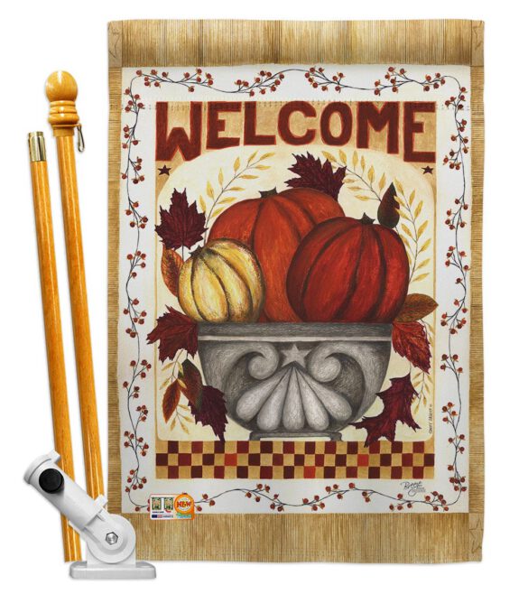 Fall Welcome - Harvest & Autumn Fall Vertical Impressions Decorative Flags HG113067 Made In USA - Image 5